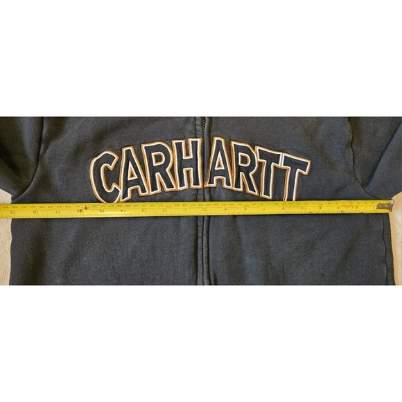 Carhartt Hoodie, Girl's Size XL, Black, Full Zip, Long Sleeve Embroidered Logo - Picture 11 of 13